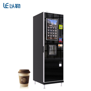 Máquina expendedora de café comercial recién molido con pantalla táctil